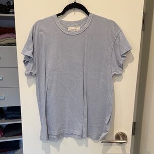 THE GREAT. Soft Blue Short Sleeve Tee